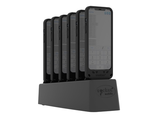[CX3925-2968] Socket Mobile DuraSled DS800 - Mit 6 Bay Charger - Barcode-Scanner - Begleiter - Linear-Imager - decodiert - Bluetooth 2.1 EDR (Packung mit 6)