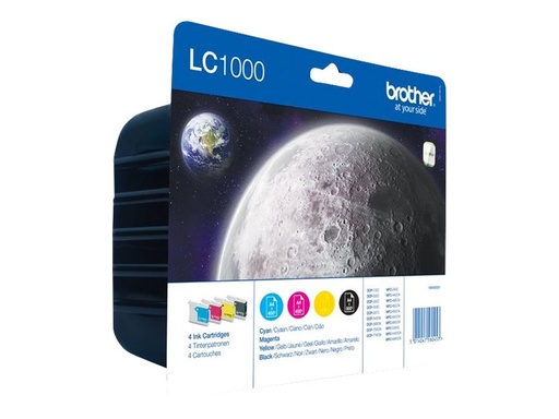 [LC-1000VALBP] Brother LC LC1000 Value Pack - Tintenpatrone Original - Schwarz, Cyan, Magenta, Yellow - 19 ml