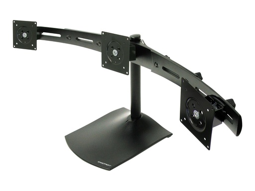 [33-323-200] Ergotron DS100 Triple-Monitor Desk Stand - Aufstellung - für 3 LCD-Anzeigen - Aluminium, Stahl - Schwarz - Bildschirmgröße: bis zu 53,3 cm (bis zu 21 Zoll)