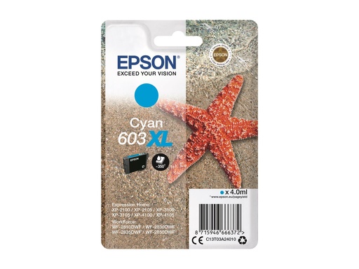 [C13T03A24010] Epson 603XL - 4 ml - XL - Cyan - original - Blisterverpackung