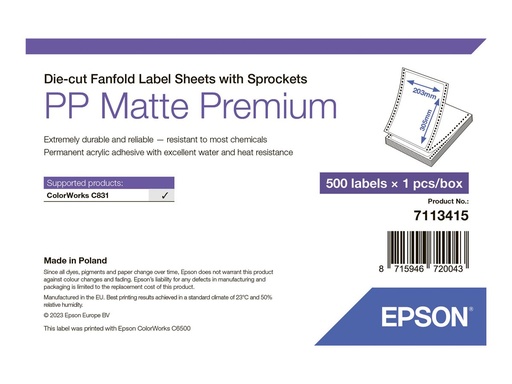 [7113415] Epson Premium - Polypropylen (PP) - matt - permanenter
