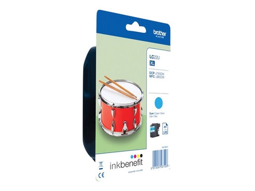 [LC22UCBP] Brother LC22UC - XL - Cyan - original - Tintenpatrone