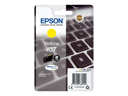 [C13T07U440] Epson 407 - 20.3 ml - L-Größe - Gelb - original