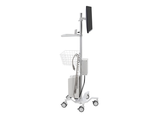 [24-818-211] Ergotron Pole Cart - Wagen - für LCD-Display/Tablet - hochweiß - Bildschirmgröße: bis zu 61 cm (bis zu 24 Zoll)