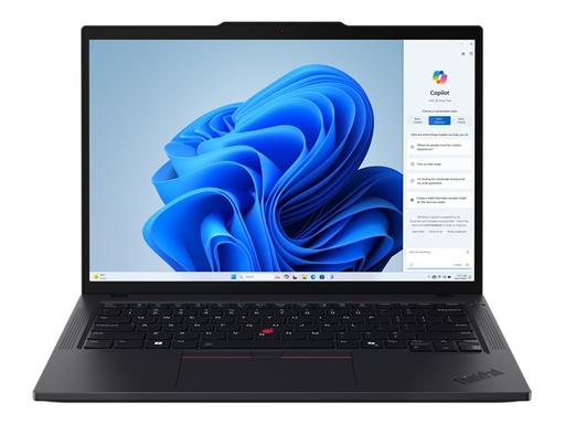 [21ML0098GE] Lenovo ThinkPad T14 Gen 5 21ML - 180°-Scharnierdesign - Intel Core Ultra 7 155U / 1.7 GHz - Win 11 Pro - Intel Graphics - 32 GB RAM - 1 TB SSD TCG Opal Encryption 2, NVMe, Performance - 35.6 cm (14")