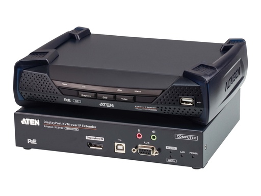 [KE9952-AX] ATEN ALTUSEN KE9952 4K DisplayPort Single Display KVM over IP Extender with PoE