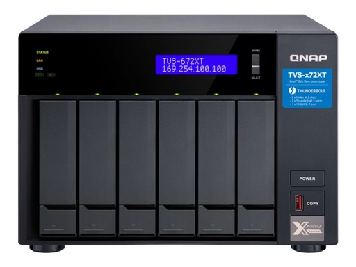 [TVS-672XT-I3-8G] QNAP TVS-672XT - NAS-Server - 6 Schächte - SATA