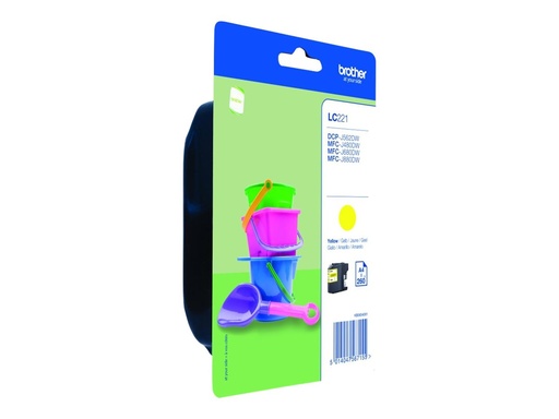 [LC221YBP] Brother LC221Y - Gelb - original - Blisterverpackung