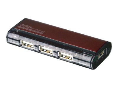 [UH284] ATEN 4-Port USB 2.0 HUB 480Mbit/s Schwarz Schnittstellenhub