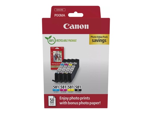 [2106C006] Canon CLI-581 C/M/Y/BK Photo Value Pack - 4er-Pack