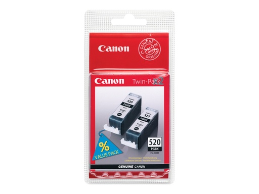 [2932B019] Canon PGI-520BK Twin Pack - 2er-Pack - 19 ml