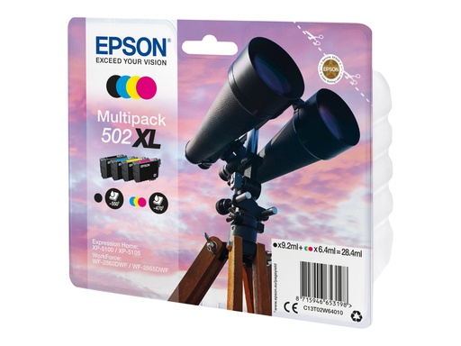 [C13T02W64010] Epson 502XL Multipack - 4er-Pack - XL - Schwarz