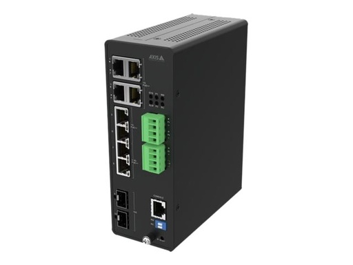 [02621-001] Axis D8208-R - Switch - industriell - managed - 8 x 10 Gigabit Ethernet - Desktop - PoE++ (480 W)