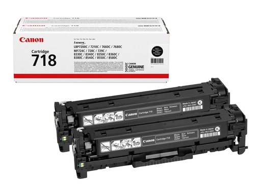[2662B005] Canon 718 Black - 2er-Pack - Schwarz - original