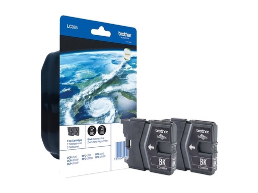 [LC985BKBP2DR] Brother LC985BKBP - 2er-Pack - Schwarz - original