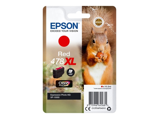 [C13T04F54010] Epson 478XL - 10.2 ml - mit hoher Kapazität - Rot