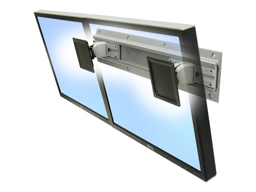 [28-514-800] Ergotron Neo-Flex - Befestigungskit (2 Drehgelenke, Wandschiene 26", 2 Rack-Montagehalterungen) - schmal - für 2 LCD-Displays - Grau, Schwarz - Bildschirmgröße: bis zu 61 cm (bis zu 24 Zoll)