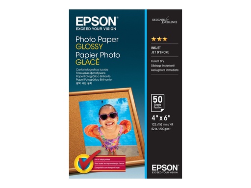 [C13S042547] Epson Glänzend - 102 x 152 mm - 200 g/m² - 50 Blatt Fotopapier