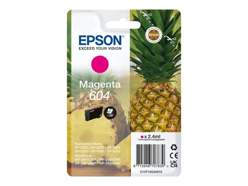 [C13T10G34020] Epson 604 - 2.4 ml - Magenta - original - Blister mit RF- / akustischem Alarmsignal