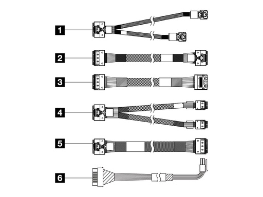 [4X97A82933] Lenovo Speicherkabelkit - für 2.5" SAS/SATA Chassis Front BP1
