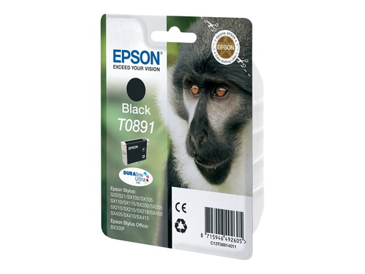 [C13T08914011] Epson T0891 - 5.8 ml - Schwarz - original - Blisterverpackung