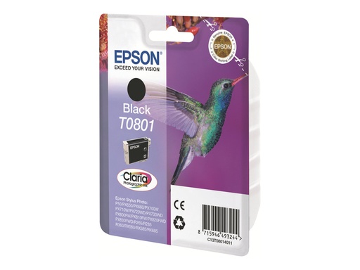 [C13T08014011] Epson T0801 - 7.4 ml - Schwarz - original - Blisterverpackung