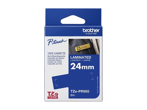 [TZEPR955] Brother TZe-PR955 - Weißer Druck auf Premium Glitter Silver - Rolle (2,4 cm x 8 m)