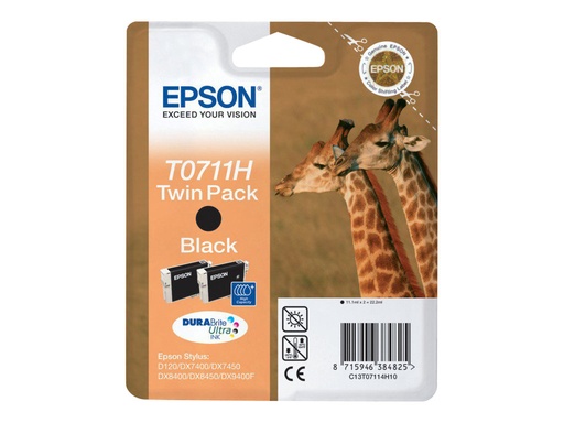 [C13T07114H10] Epson T0711 Twin Pack - 2er-Pack - 22.2 ml - mit hoher Kapazität