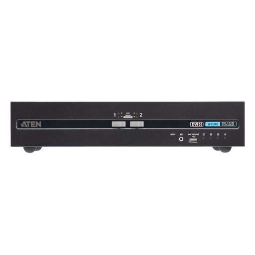 [CS1142D4C] ATEN CS1142D4C USB 4K DVI Secure KVM mit Card Reader - KVM-Umschalter - 2-Port