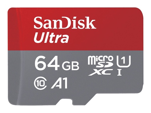 [SDSQUAB-064G-GN6FA] SanDisk Ultra - Flash-Speicherkarte (microSDXC-an-SD-Adapter inbegriffen)