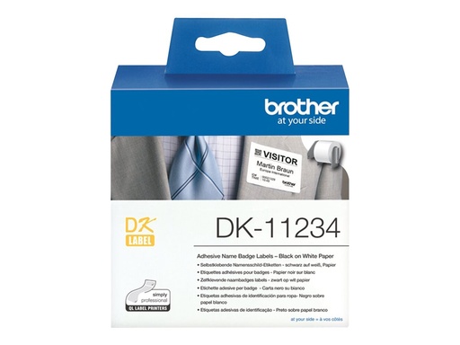[DK11234] Brother DK11234 - Papier - selbstklebend - Schwarz auf Weiß - 60 x 86 mm 260 Etikett(en) (1 Rolle(n)