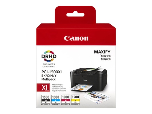 [9182B004] Canon PGI-1500XL C/M/Y/BK Multipack - Hohe Ergiebigkeit