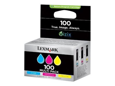 [14N0849] Lexmark Cartridge No. 100 - Gelb, Cyan, Magenta