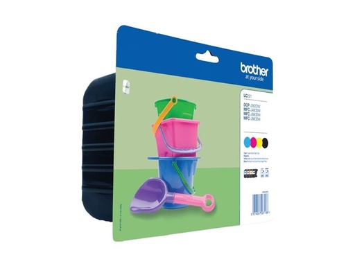 [LC221VALBP] Brother LC221 Value Pack - 4er-Pack - Schwarz, Gelb, Cyan, Magenta