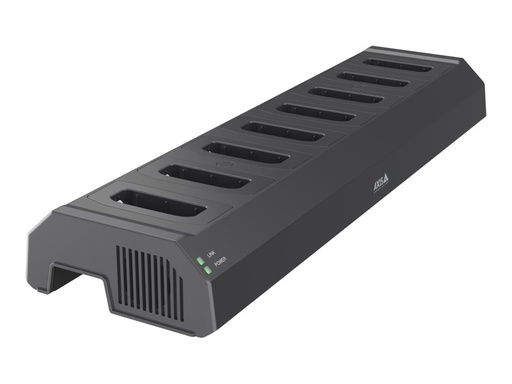 [02646-003] Axis W703 - Station zum Laden und Synchronisieren - 80 Watt - 8 Ausgabeanschlussstellen (Kameraanschluss für Körperkameras)