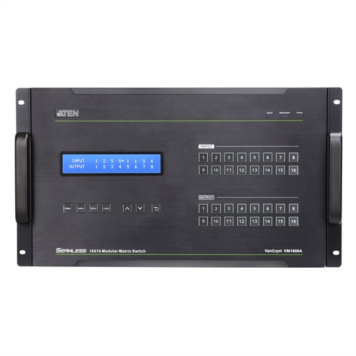 [VM1600A] ATEN 16 x 16 Modular Matrix Switch 16 16 - RS-232 - Video-Eingang