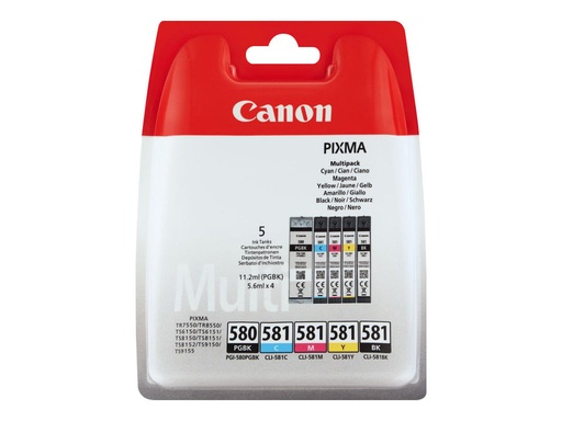 [2078C005] Canon PGI-580 PGBK/CLI-581 CMYBK Multipack - 5er-Pack