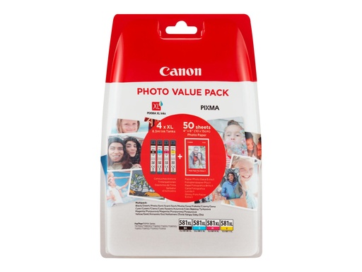 [2052C004] Canon CLI-581XL C/M/Y/BK Photo Value Pack - 4er-Pack