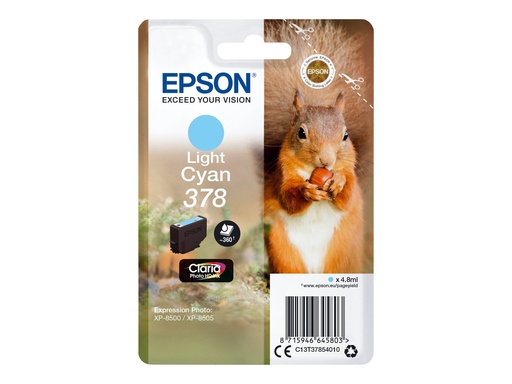 [C13T37854010] Epson 378 - 4.8 ml - hell Cyan - original - Blisterverpackung