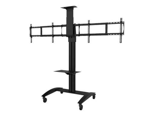 [SR555M] Peerless SmartMount SR555M - Wagen - für 2 LCD-Displays / Kamera - Aluminium - Schwarz - Bildschirmgröße: 101.6-165.1 cm (40"-65")