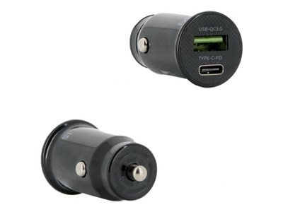 [001351] Mobilis Auto-Netzteil - universell - 25 Watt - 3 A - QC 3.0, PD - 2 Ausgabeanschlussstellen (USB-C, USB)