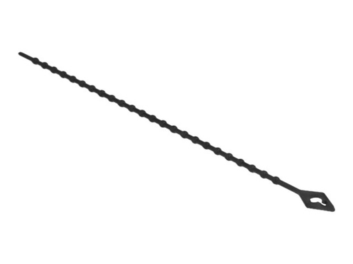 [19568] Delock Kabelbinder - mit Perlen, wiederverwendbar - 15 cm - Schwarz (Packung mit 100)