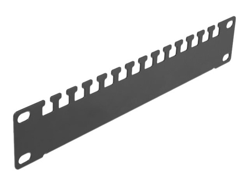 [66677] Delock Kabelmanagementschiene - Rack montierbar - Schwarz - 1U - 25.4 cm (10")