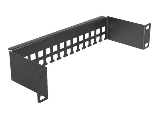 [66678] Delock Kabelführungsleiste - Schwarz - 1U - 25.4 cm (10")