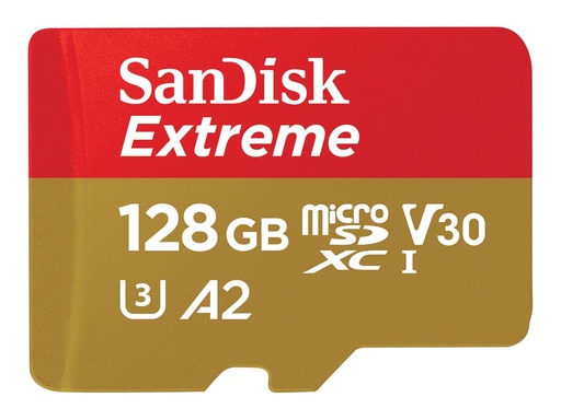 [SDSQXAA-128G-GN6MA] SanDisk Extreme - Flash-Speicherkarte (microSDXC-an-SD-Adapter inbegriffen)