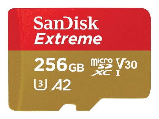 [SDSQXAV-256G-GN6MA] SanDisk Extreme - Flash-Speicherkarte (microSDXC-an-SD-Adapter