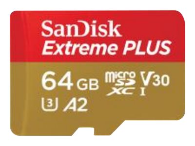 [SDSQXBU-064G-GN6MA] SanDisk Extreme PLUS - Flash-Speicherkarte (microSDXC-an-SD-Adapter inbegriffen)