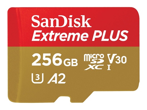 [SDSQXBD-256G-GN6MA] SanDisk Extreme PLUS - Flash-Speicherkarte (microSDXC-an-SD-Adapter inbegriffen)