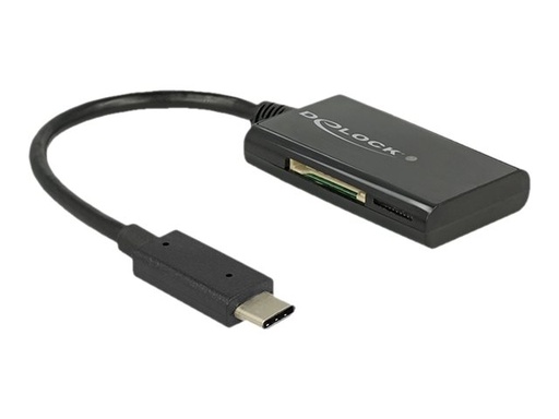 [91740] Delock USB 3.1 Gen 1 Card Reader USB Type-C male 4 Slots - Kartenleser - All-in-one (MMC, SD, miniSD, RS-MMC, TransFlash, MMCmobile, microSD, MMCmicro, SDHC, miniSDHC, microSDHC, SDXC, microSDXC, SDHC UHS-I, microSDHC UHS-I)