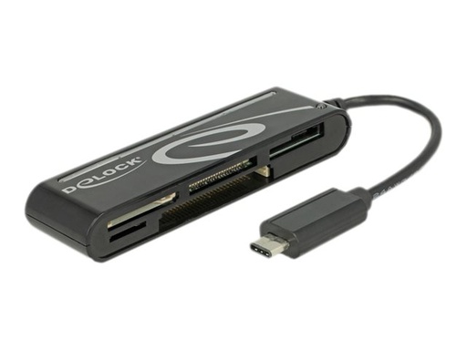 [91739] Delock USB 2.0 Card Reader USB Type-C male 5 Slots - Kartenleser - All-in-one (Multi-Format)